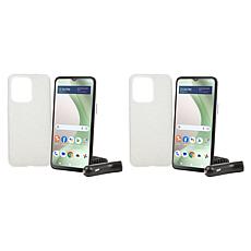 Tracfone 2pk 6.5" BLU View 5 w/1500 Talk/Text/Data 1-Year Plan w/Case