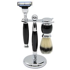 Union Razor Three Piece Shave Kit - Black