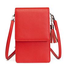 Vegan Saffiano Leather Crossbody Purse
