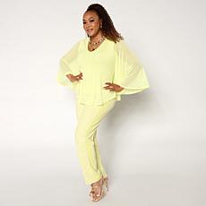 VIVICA A. FOX Collection Boucle Straight Leg Pant