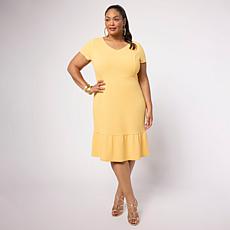 Vivica A. Fox Collection Luxe Crepe Midi Dress