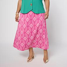 Vivica A. Fox Collection Pull-On Mid-Calf Scuba Skirt 