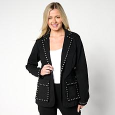 Vivica A. Fox Collection Studded Trim Blazer