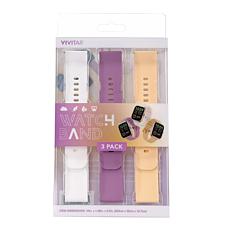 Vivitar Set of 3 Smart Watch Silicone Bands