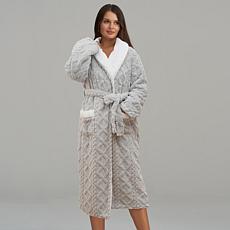 Warm & Cozy Cable Knit Plush Robe