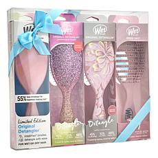 Wet Brush 4-piece Holographic Garden Chrome Detangler Set 