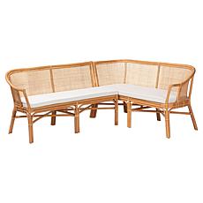 Wholesale Interiors bali and pari Adede Rattan Corner Bench Set