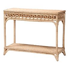 Wholesale Interiors bali and pari Oxford Rattan Console Table w/Shelf