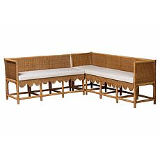 Wholesale Interiors bali and pari Seranay Bohemian Rattan 2pc Nook Set