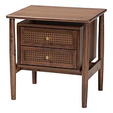 Wholesale Interiors Baxton Studio Alyssa Japandi Wood Nightstand