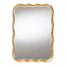 Wholesale Interiors Baxton Studio Fredrika Antique Scalloped Mirror