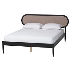 Wholesale Interiors Baxton Studio Shirin Mid Century Wood Queen Bed