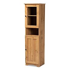 Wholesale Interiors Lauren Oak Finished Wood Buffet and Hutch Cabinet