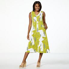 WL Viscose Span Seamed Dress