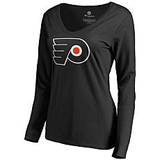 Women's Fanatics Black Philadelphia Flyers Team Alternate Long Slee...