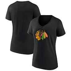 Women's Fanatics Branded Black Chicago Blackhawks Team Primary Logo...