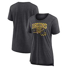 Women's Fanatics  Heather Charcoal Boston Bruins Centennial Team Tr...