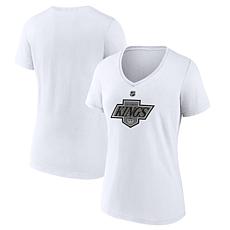 Women's Fanatics White Los Angeles Kings Alternate Logo V-Neck T-Shirt