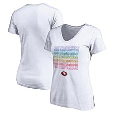 Women's Fanatics White San Francisco 49ers City Pride V-Neck T-Shirt