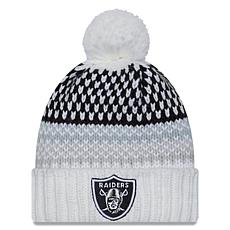 Women's New Era  White Las Vegas Raiders 2023 Sideline Cuffed Knit ...