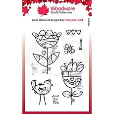 Woodware Clear Singles 4" x 6" Stamp - Blooming 