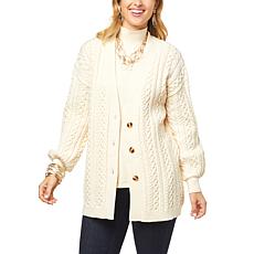 WynneCollection Cable Knit Cardigan