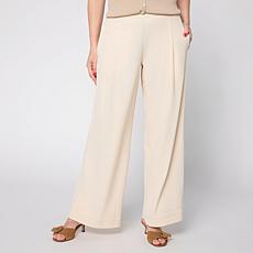 WynneCollection Rayon Blend Pleated Pant