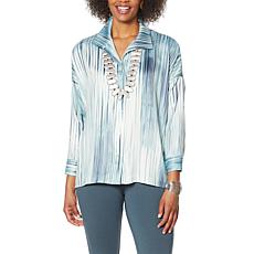 WynneLayers Blurred Stripe Relaxed Fit Shirt
