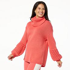 WynneLayers Pullover Sweater with Removable Cowl Neck