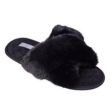 ZenToes Cockatoo Criss-Cross Plush Slippers with Contour Foam