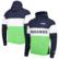Men's New Era Neon Green/College Navy Seattle Seahawks Colorblock C...