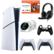 PS5 Slim Digital Console w/White DualSense Controller Bundle