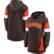 Women's Fanatics Brown/Orange Cleveland Browns Lock It Down Pullove...