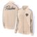 Women's Fanatics Tan Las Vegas Raiders Lounge Full-Snap Varsity Jacket