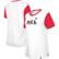 Women's New Era  White/Red Atlanta Falcons Third Down Colorblock T-...