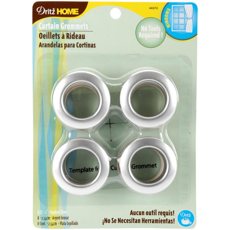 Dritz Home Curtain Grommets 1 Inner Diameter Plastic 8 Pkg Brushed    ~6907829w 