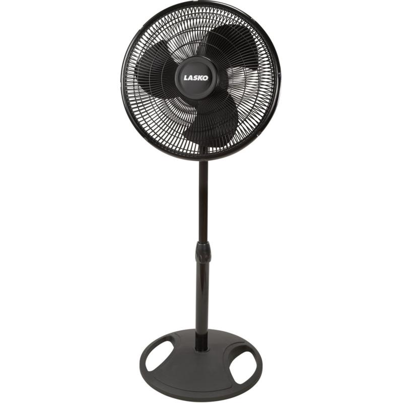 16-In. Oscillating Stand Fan in Black