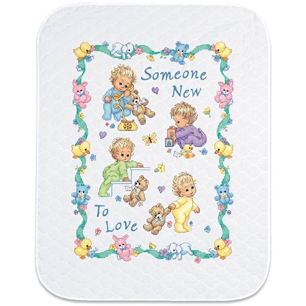 Baby Hugs Quilt Stamped Cross Stitch Kit   43" x 34" Someone New