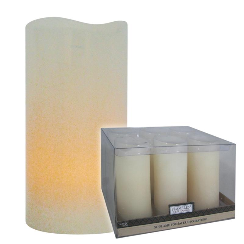 Brite Star Set of 6 4" Ivory Curved Edge Flameless Candles 7629274 HSN