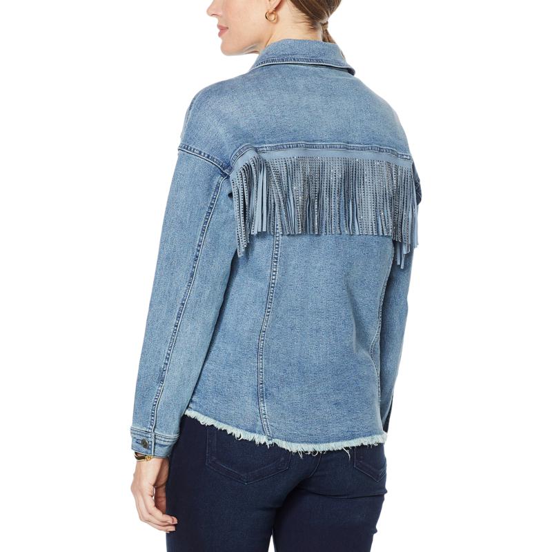 blue fringe jacket