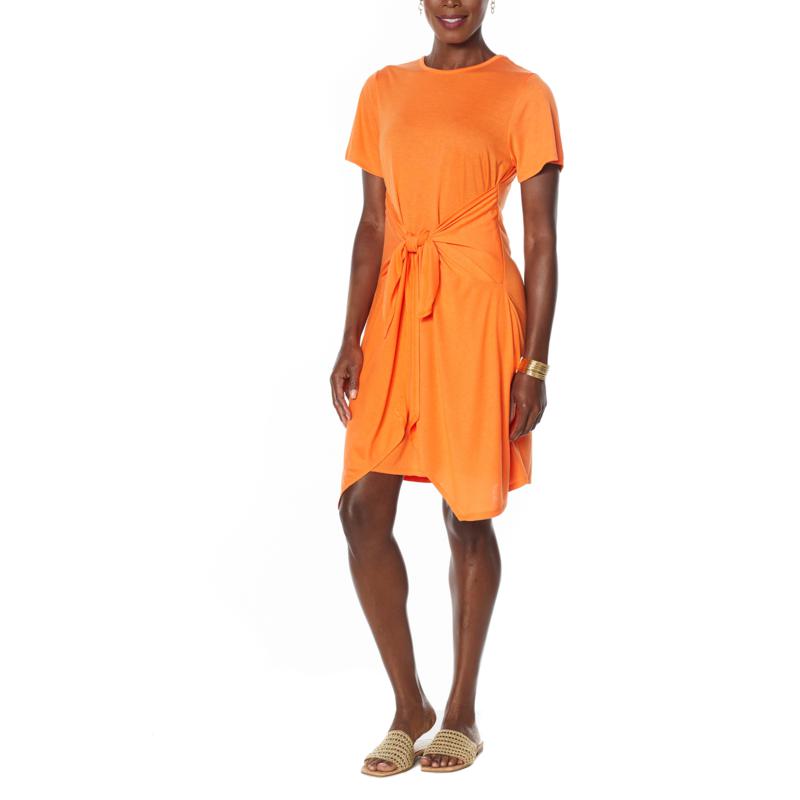 tie t shirt dress