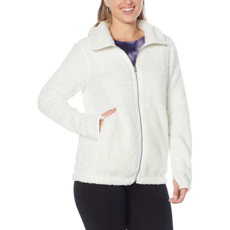 fuzzy zip up jacket with hood