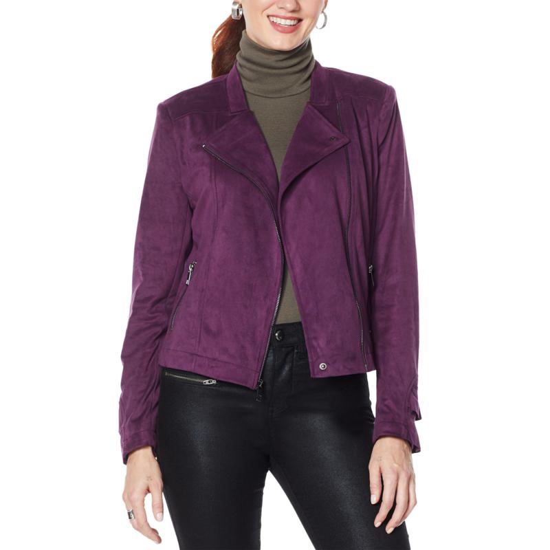 G by Giuliana Faux Suede Moto Jacket