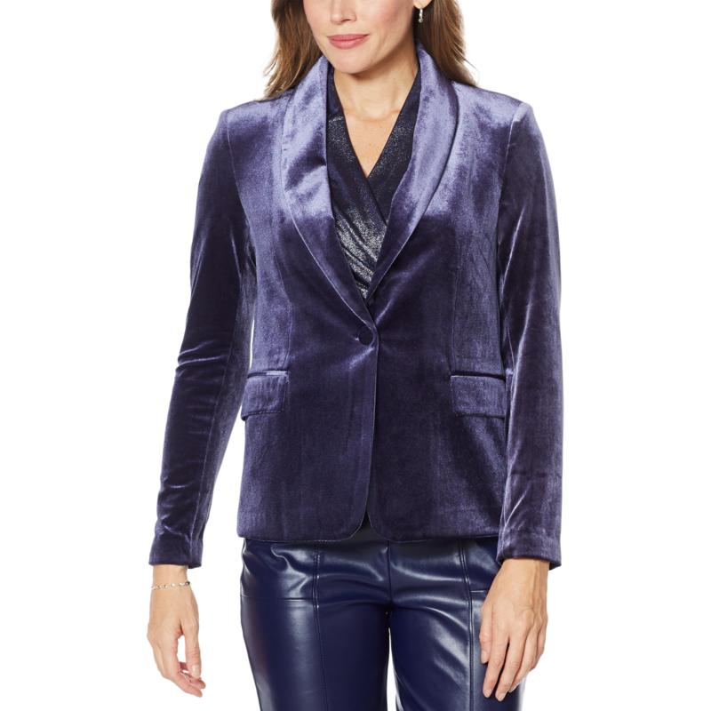 lapel velvet long sleeve leather jacket