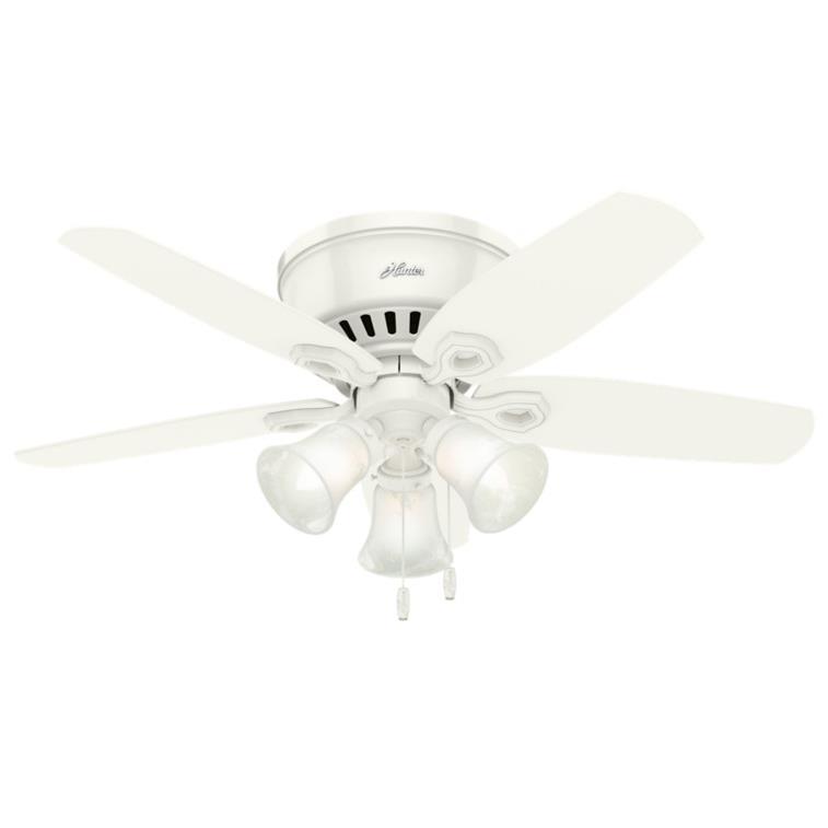 Hunter 42 Builder Low Profile Ceiling Fan With 3 Lights Pull Chain 9593041 Hsn