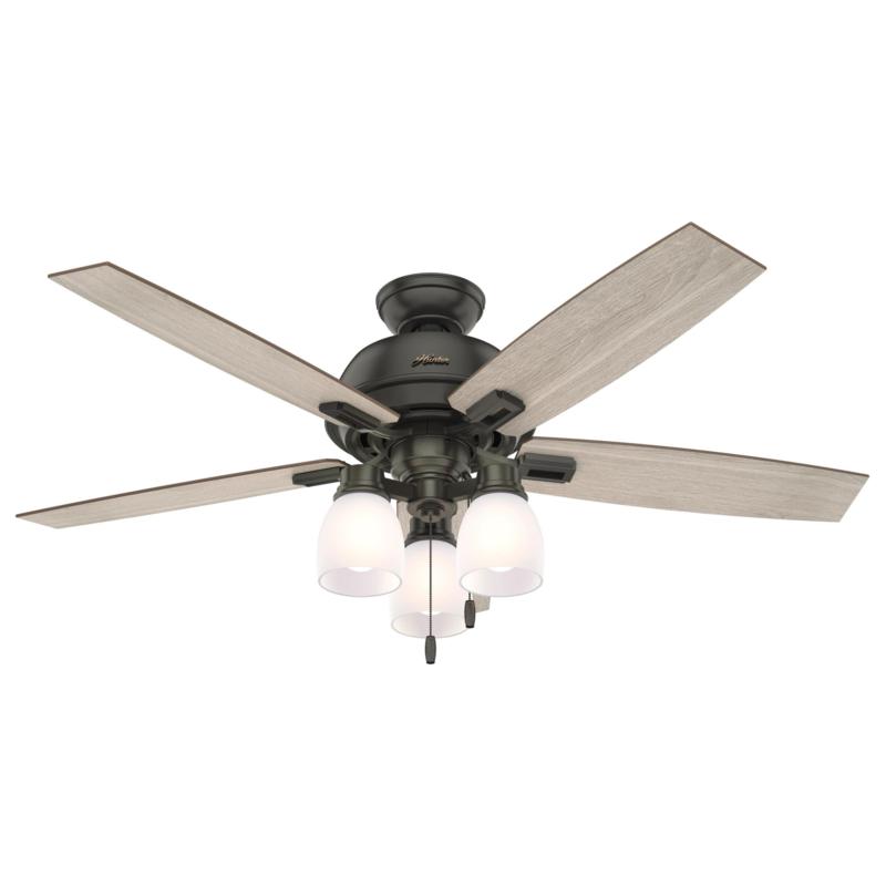 Hunter 52 Donegan Noble Bronze Led Light Pull Chain Ceiling Fan 9705343 Hsn Hunter 52 Donegan Noble Bronze Led, Hunter Amberlin Ceiling Fan