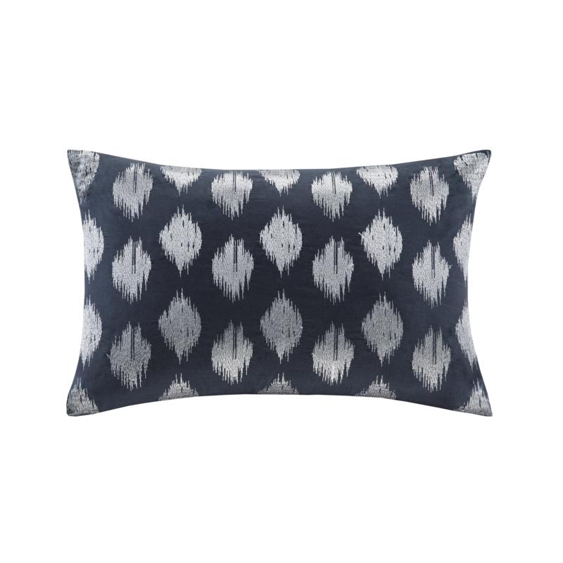 navy oblong pillow