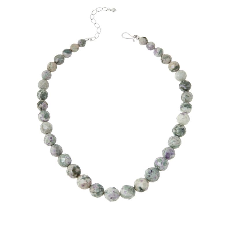 Jay King Sterling Silver Orchid Stone Graduated Bead Necklace