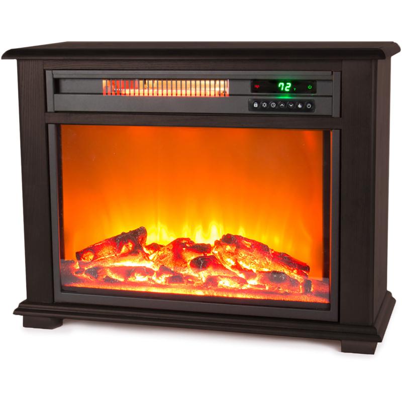 Lifesmart Infrared Fireplace Heater - Dark Walnut - 9903448 | HSN