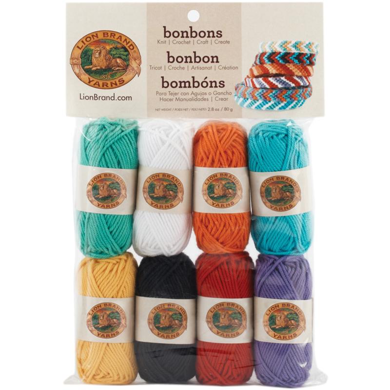 Lion Brand Yarn Bonbons Yarn 8 pack   Beach